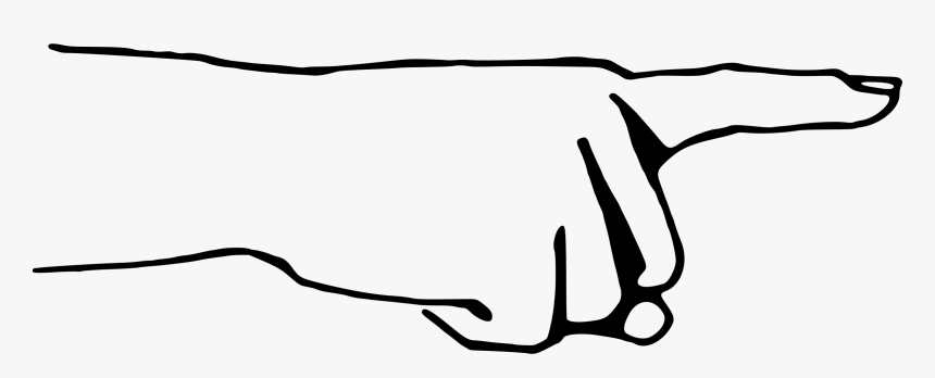 Transparent Hand Pointing Png - Hand Pointing Clipart Black And White, Png Download, Free Download