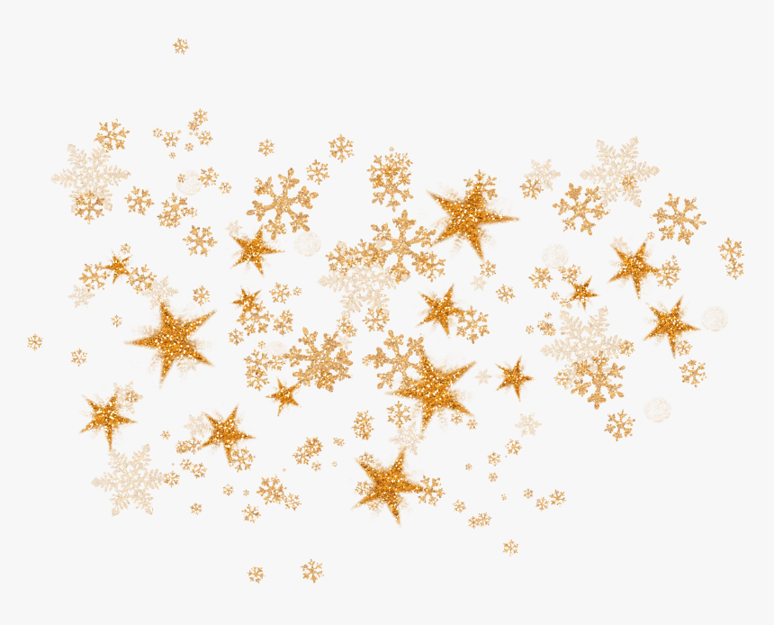 Gold Snowflake Png - Gold Snowflakes Clipart Transparent Background, Png Download, Free Download