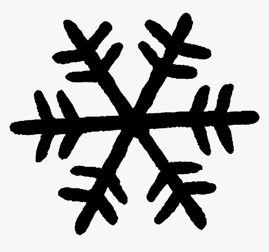 Snowflake Scalable Vector Graphics Clip Art - Simple Snowflake Black And White, HD Png Download, Free Download