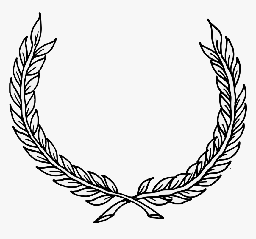 White Laurel Wreath Png, Transparent Png, Free Download