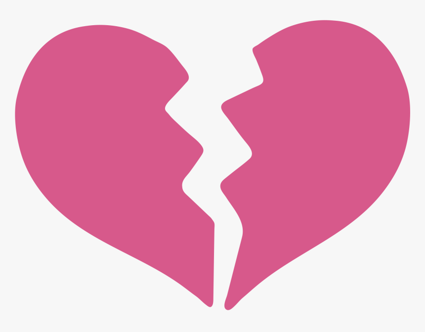 Pink Broken Heart Png Clipart - Broken Pink Heart Emoji, Transparent Png, Free Download