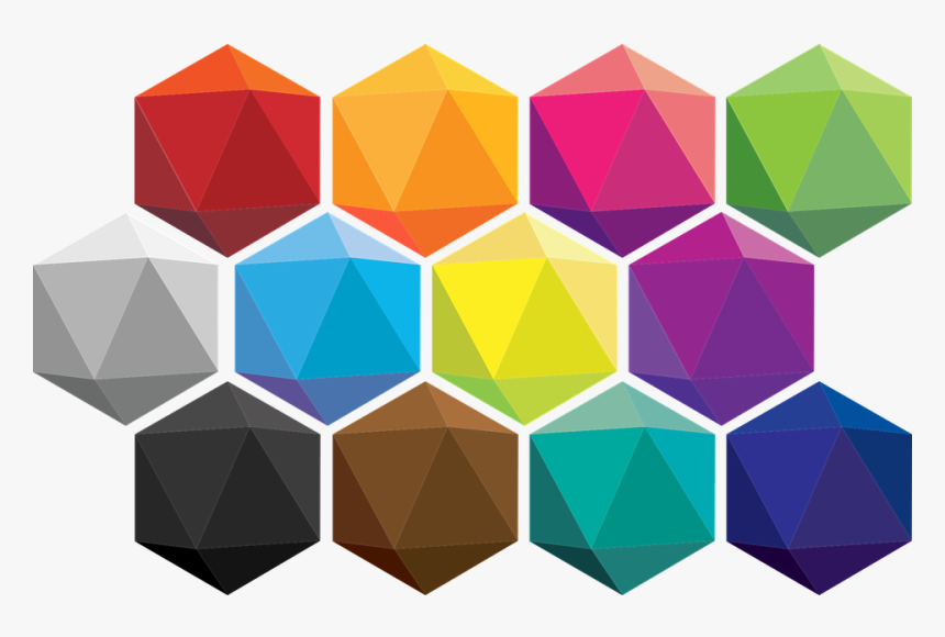 Hexagon, Geometric, Geometry, Bright, Rainbow - Orange And Black Design, HD Png Download, Free Download