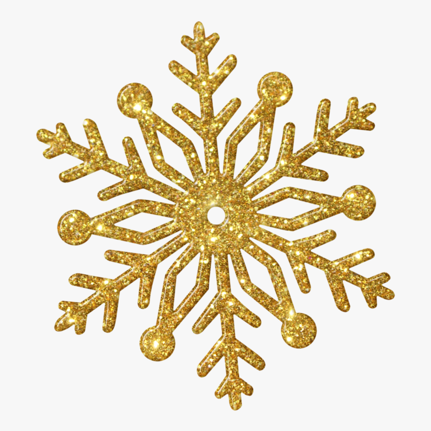 Snowflake Clipart Library - Gold Snowflake Transparent Background, HD Png Download, Free Download