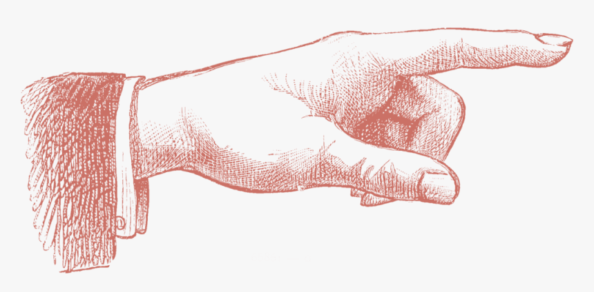 Gm Pointing Hand 1 - Sketch, HD Png Download, Free Download