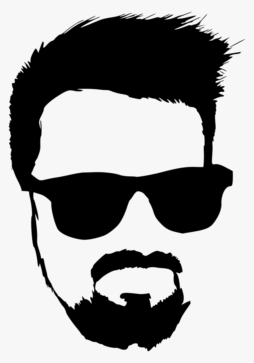 Hair,facial Art,stencil,jaw,art - Beard And Mustache Png, Transparent Png, Free Download