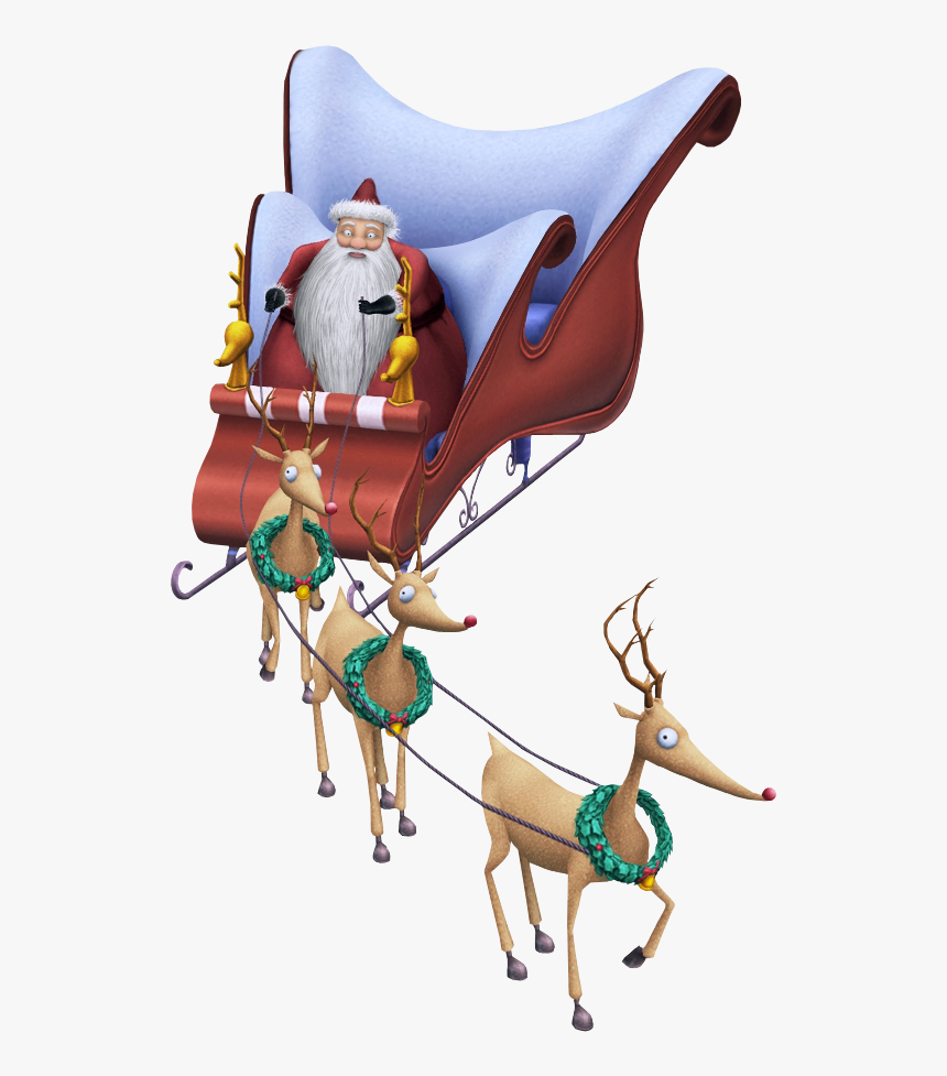 Reindeer Kingdom Hearts Insider Ⓒ - Nightmare Before Christmas Santa Claus Sleigh, HD Png Download, Free Download