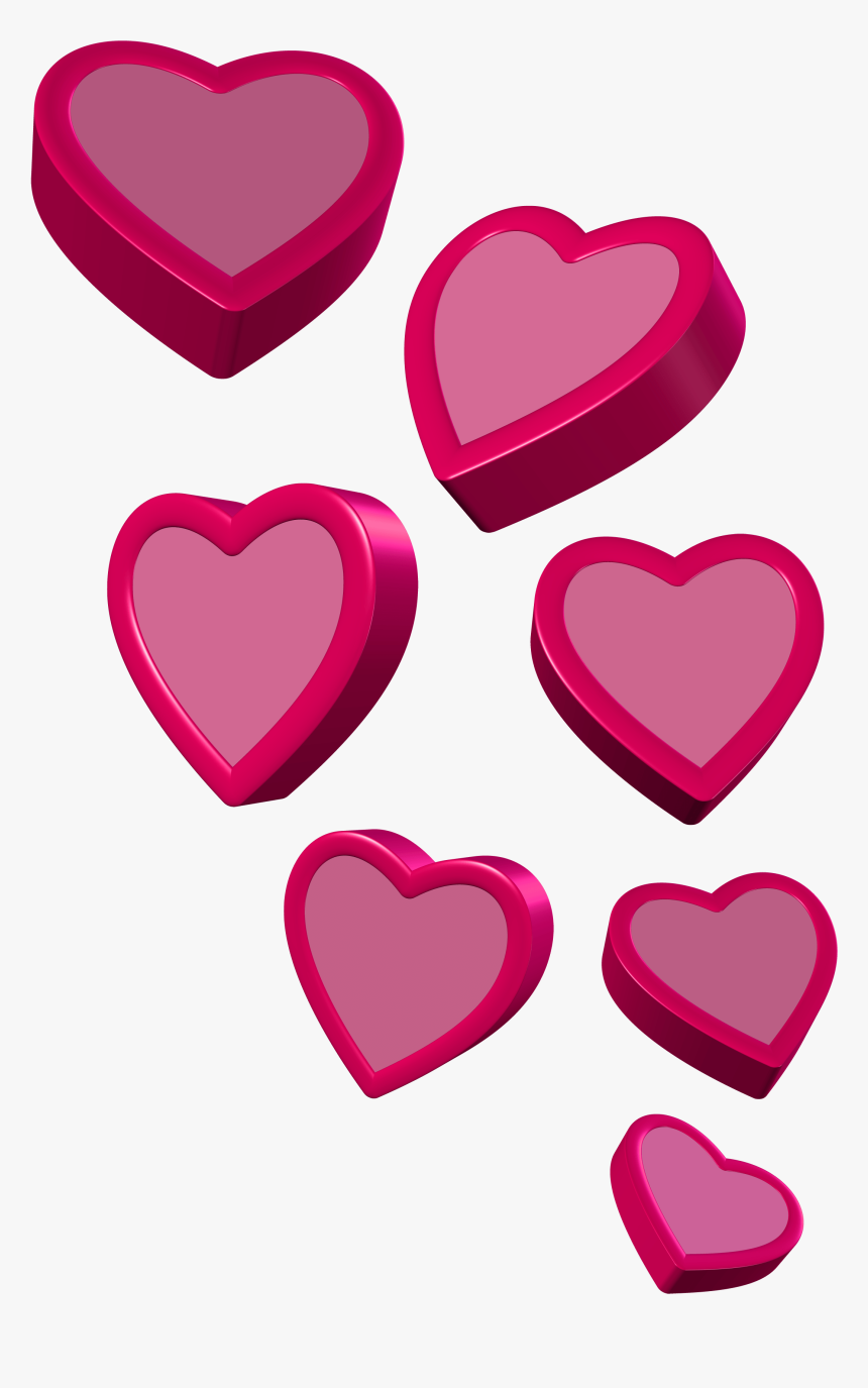 Love Hearts Png Pink Clipart , Png Download - Pink Hearts Clipart Png, Transparent Png, Free Download