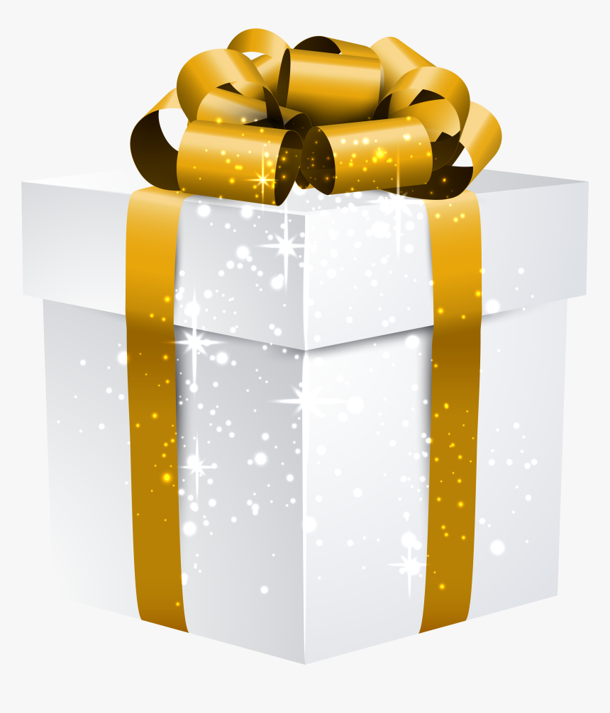 Christmas Gold Gift Box Png, Transparent Png, Free Download
