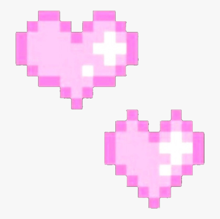 #pixel #cute #pink #heart #kawaii #hearts #overlay - Cute Pixel Heart Transparent, HD Png Download, Free Download
