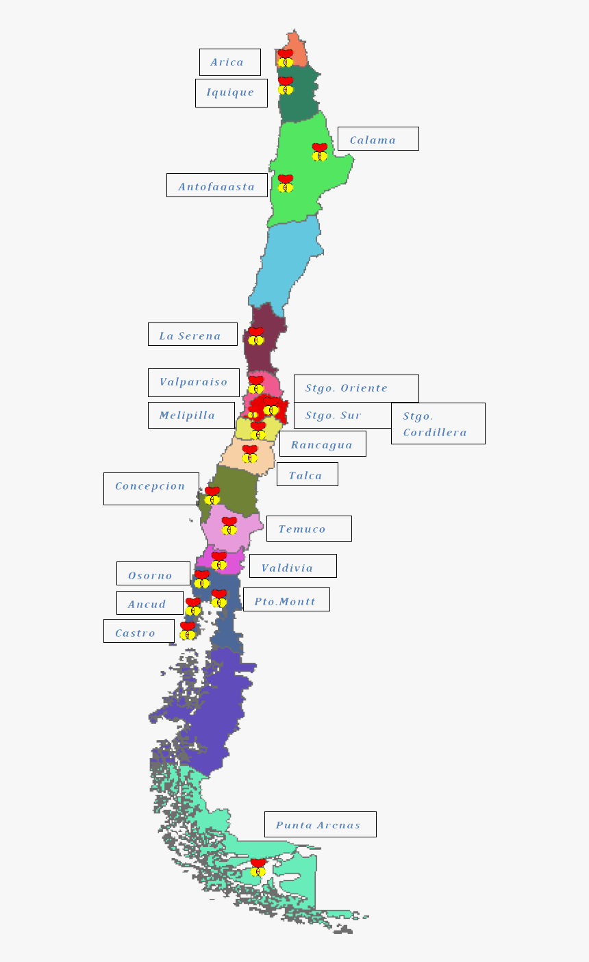 Mapa Emm Chile - South America Climates In Chile, HD Png Download, Free Download