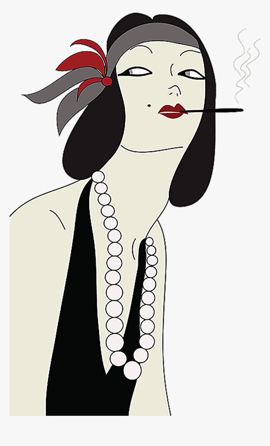 1920s 1930s Vintage Clothing Flapper Fashion - Woman 1920's Clipart, HD Png Download, Free Download