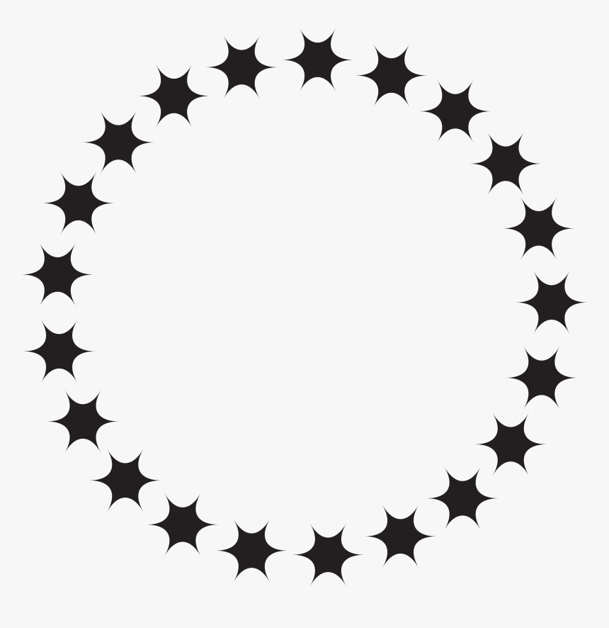 Jpg Black And White Download Circle Of Stars Clipart - Free Monogram Circle Svg, HD Png Download, Free Download