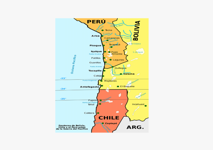 Así Era El Mapa De Bolivia Antes De La Guerra Del Pacífico, HD Png Download, Free Download