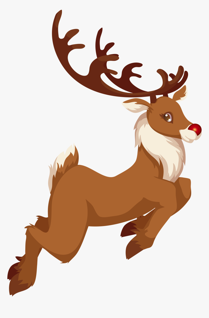 Claus Rudolph Reindeer Santa Christmas Free Download - Reindeer Png Christmas, Transparent Png, Free Download