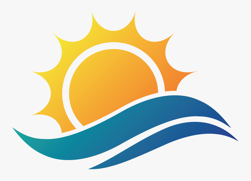 Transparent Sun Vector Png - Sun And Wave Silhouette, Png Download, Free Download