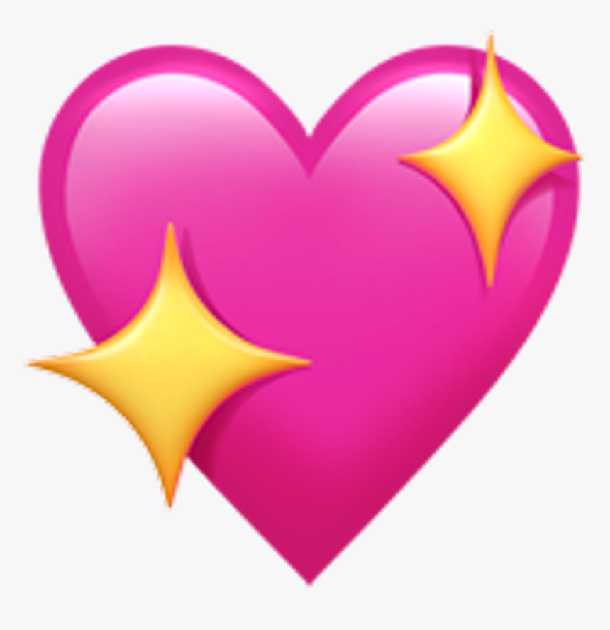 Sparkle Clipart Iphone Emojis - Pink Heart Emoji Png, Transparent Png, Free Download