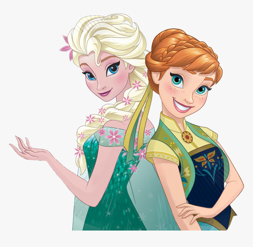 Elsa Clipart Frozen Sisters - Frozen Fever Anna Elsa, HD Png Download, Free Download