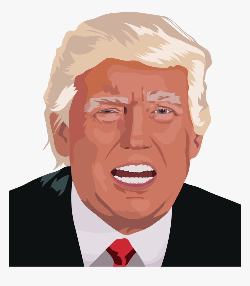 Trump Portrait 2 By Heblo Clip Arts - Trump Face Clip Art, HD Png Download, Free Download