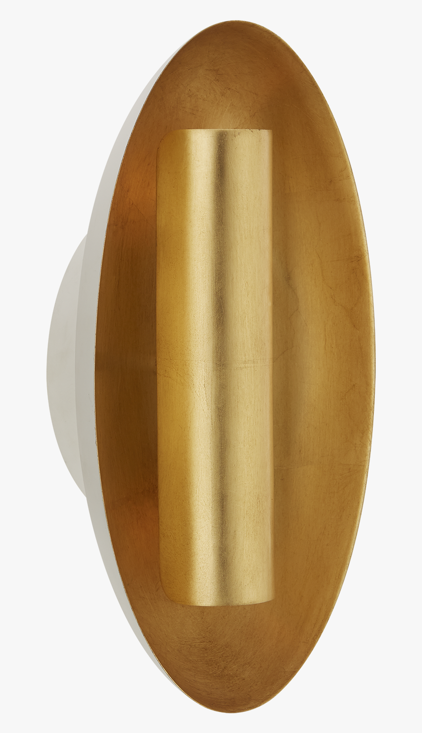 Aura Medium Oval Sconce In Plaster White With Gild - Plywood, HD Png Download, Free Download