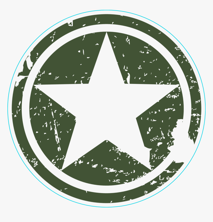 Army Star Circle Sticker - Transparent Army Sticker Png, Png Download, Free Download