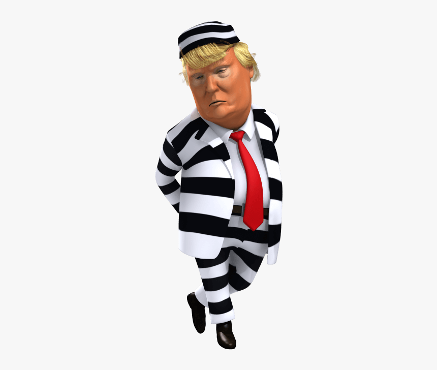 Sad Trump Png - Trump In Prison Stripes, Transparent Png, Free Download