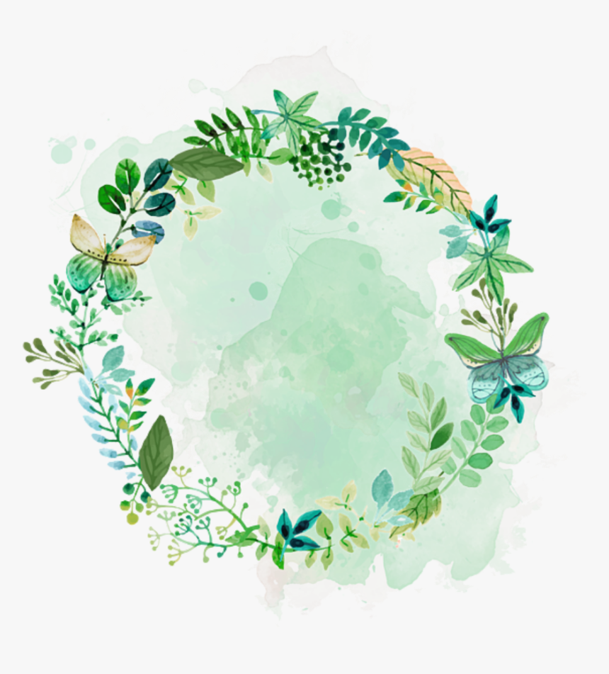 Transparent Watercolor Floral Wreath Png - Watercolor Gold Wreath Png, Png Download, Free Download