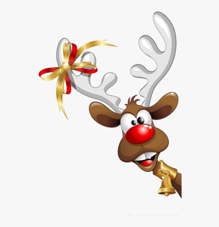 Deer Clipart Santa Claus Christmas Day Reindeer Funny - Santa Claus Png, Transparent Png, Free Download