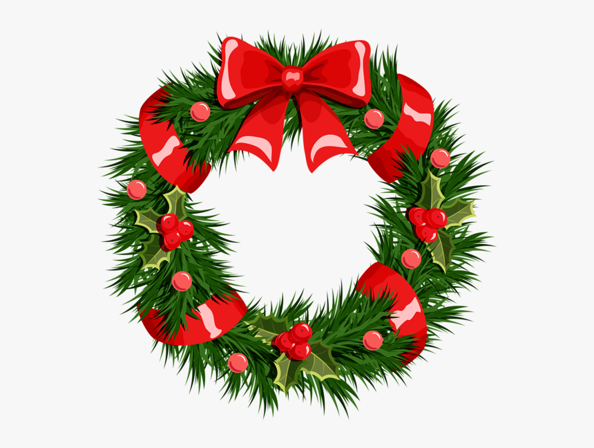 Transparent Christmas Wreath Png Clipart - Christmas Wreath Transparent Background, Png Download, Free Download