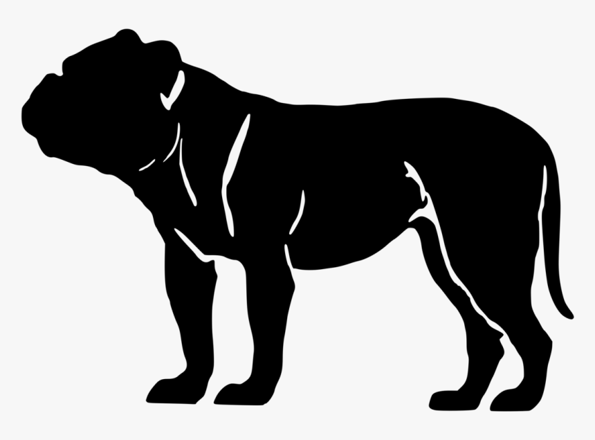 Olde English Bulldog Silhouette, HD Png Download, Free Download