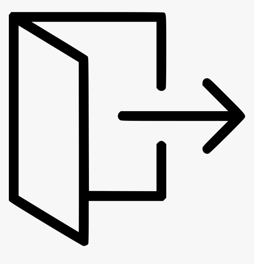 Logout Exit Door - Exit Icon White Png, Transparent Png, Free Download