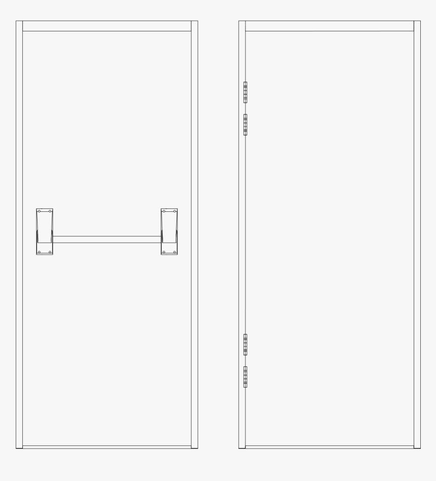 Single Fire Exit Doors - Colorfulness, HD Png Download, Free Download