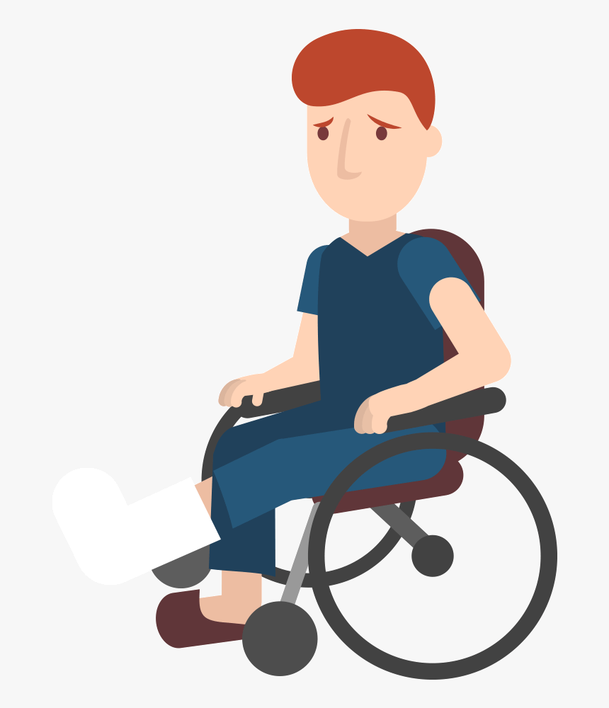 Healthcare Clipart Caring Person - Man On Wheelchair No Background, HD Png Download, Free Download