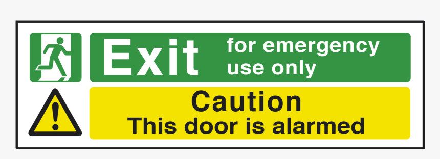 Fire Exit / Door Alarmed - Traffic Sign, HD Png Download, Free Download