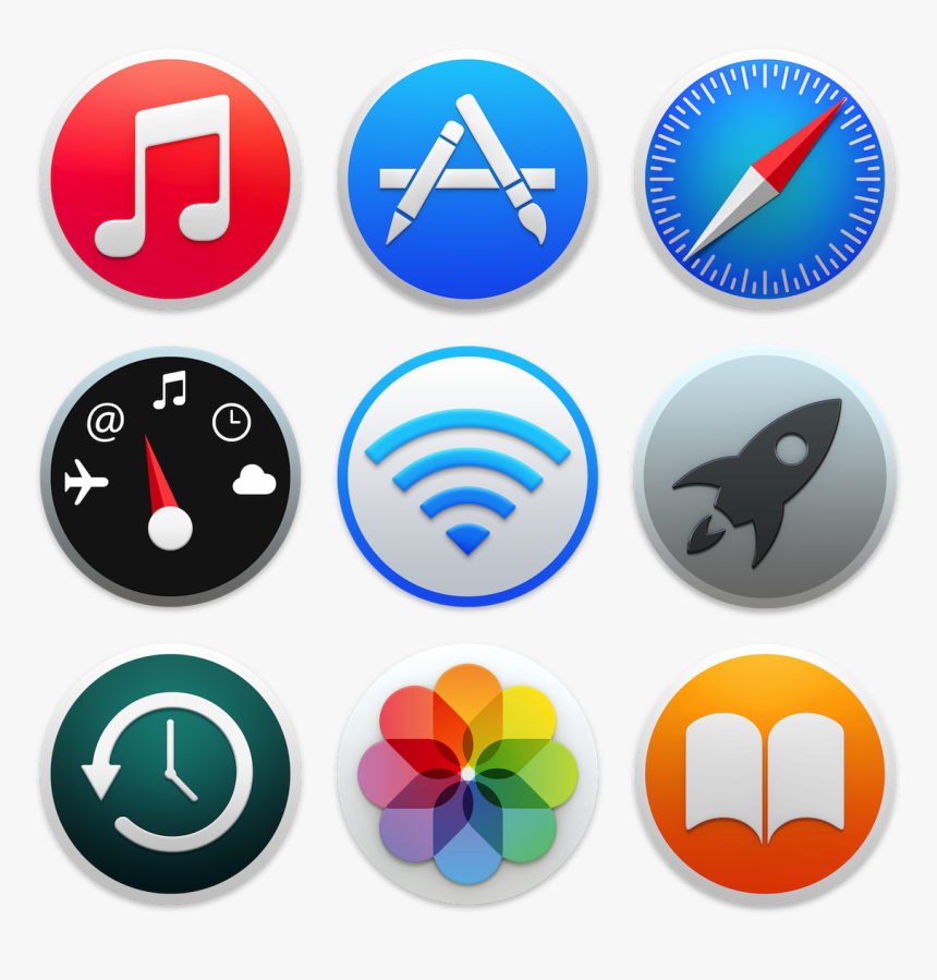 Itunes, App Store, Safari, Dashboard, Airport Utility,, HD Png Download, Free Download