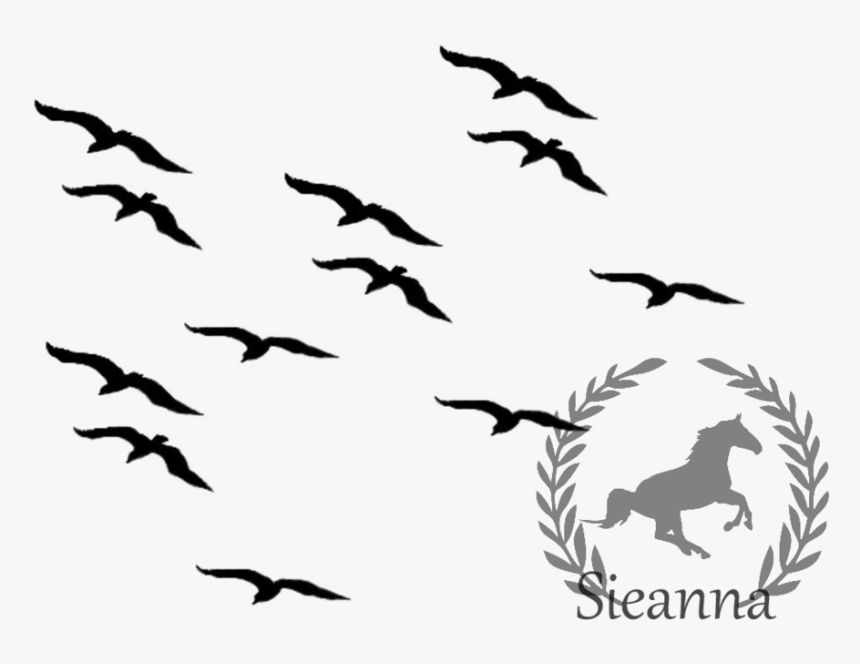 Silhouette Bird Flying 2 Clipart - Flying Birds Clipart Black And White, HD Png Download, Free Download