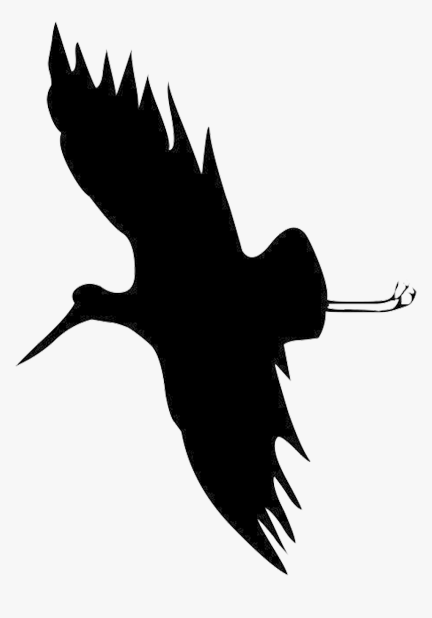 Bird Silhouettes Flying Stor Flamingo - Flying Flamingo Clipart Png, Transparent Png, Free Download