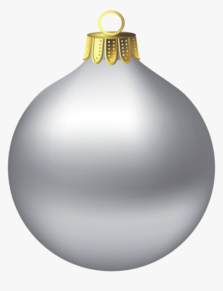 Christmas Ornament Grey Png - Christmas Silver Ball Png, Transparent Png, Free Download