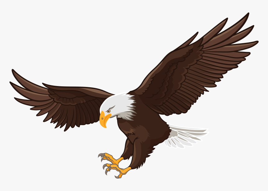 Cute Eagle Png Black And White - Bald Eagle Clipart Png, Transparent Png, Free Download