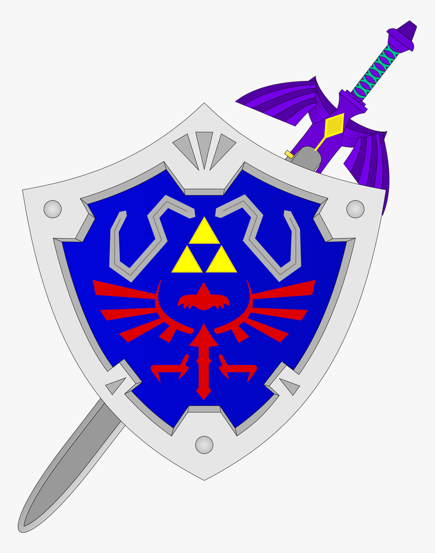 Weapon,logo - Master Sword And Hylian Shield Png, Transparent Png, Free Download