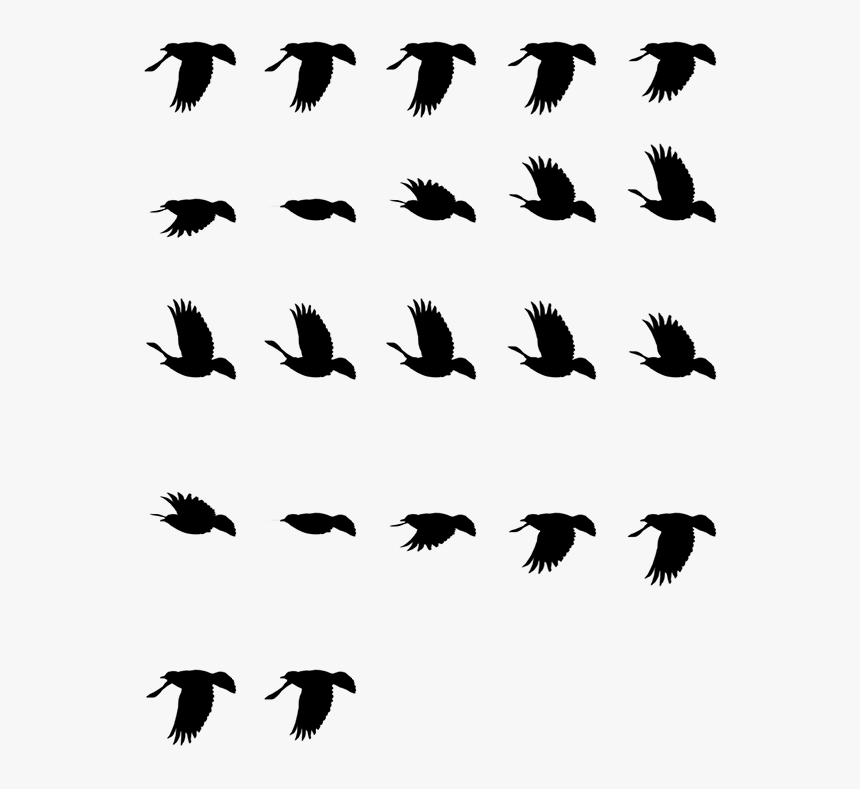 Flip Book Animation Transprent - Flying Bird Sprite Sheet, HD Png Download, Free Download