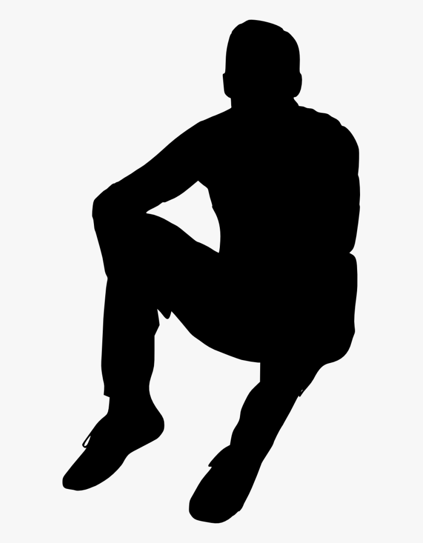 Sitting Person Silhouette Png, Transparent Png, Free Download
