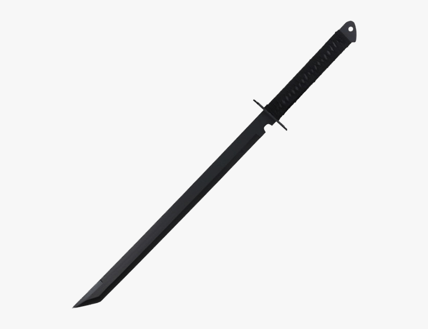 Black Ninja Sword With Cross Guard - 2020 Easton Ghost Fastpitch, HD Png Download, Free Download