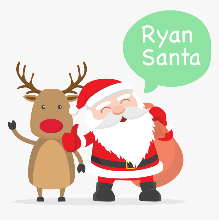 Secret Santa1 - Cute Santa Claus Png, Transparent Png, Free Download