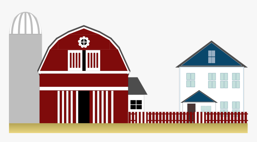 Graphic, Red Barn, Farm, Country, Rural, Landscape - House, HD Png Download, Free Download