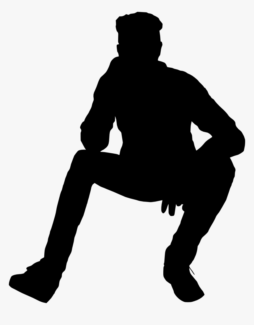 Silhouette Person Sitting Down, HD Png Download, Free Download