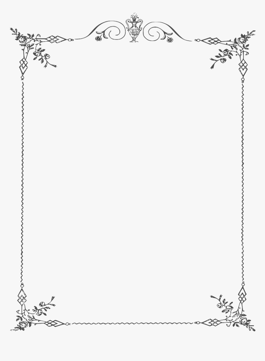 White Border Frame Png Clipart - Beautiful Border Design Of A Chart, Transparent Png, Free Download