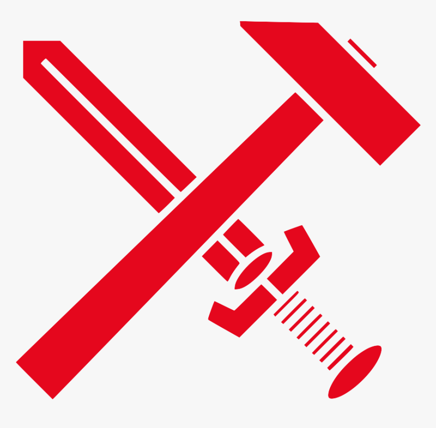 Strasserism Hammer And Sword Red - Sword And Hammer Symbol, HD Png Download, Free Download