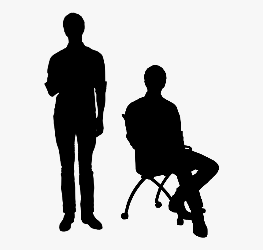 People Sitting In A Chair Facing A Stage Clipart Silhouette
