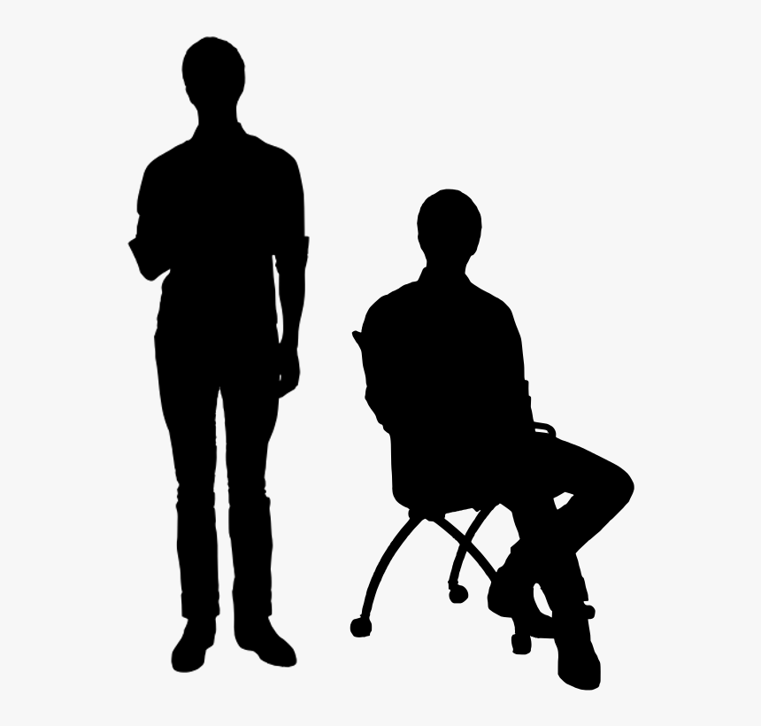 People Sitting In A Chair Facing A Stage Clipart & - Silhouette Sitting In Chair, HD Png Download, Free Download