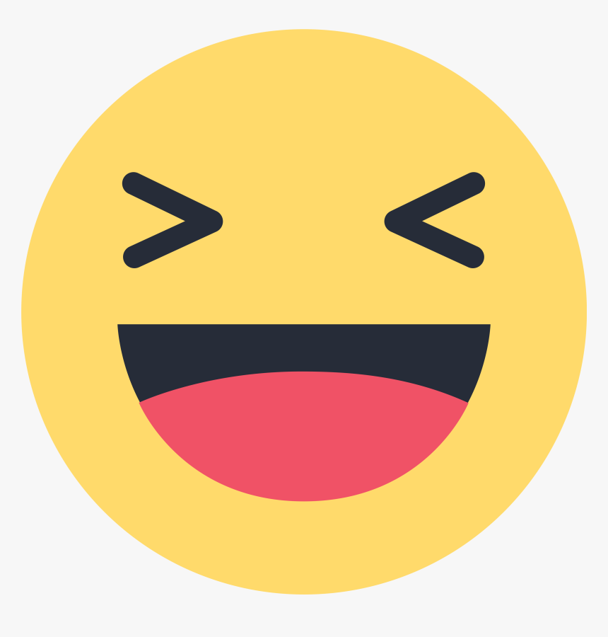 Haha Reaction Facebook Png - Facebook Haha React Png, Transparent Png, Free Download